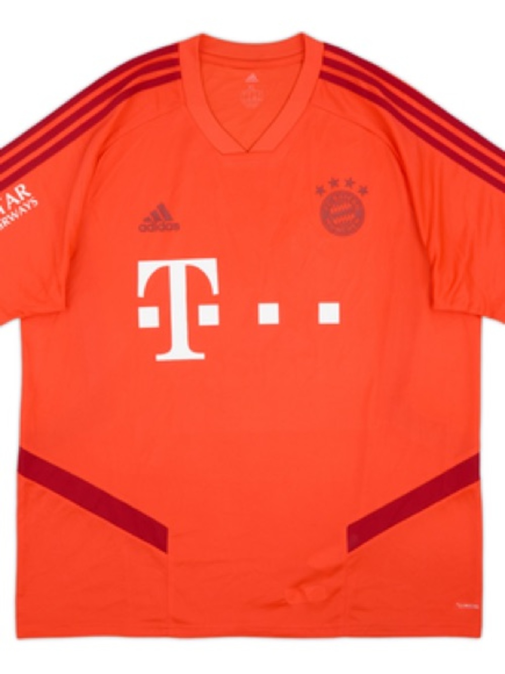NEW Adidas FC Bayern München Training Jersey Orange Red Qatar Airways Climacool